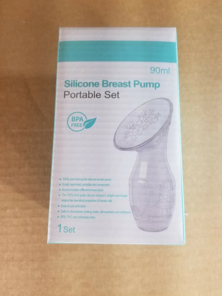 Extractor de leche manual de silicona BumbleBee conjunto portátil 90 ml "tapón cardíaco" Foto 3 de 4