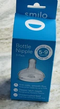 Smile Anti-colic 5-9 M Stage 2 Bottle Nipple 3 Pack. 