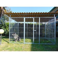 Box per Cani in Rete Coperto con Zincatura a Caldo da 300x200xh180 Cm