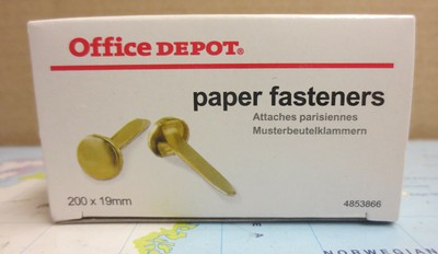 Office Depot Musterbeutelklammern Messing 1 9 cm 200 Stück