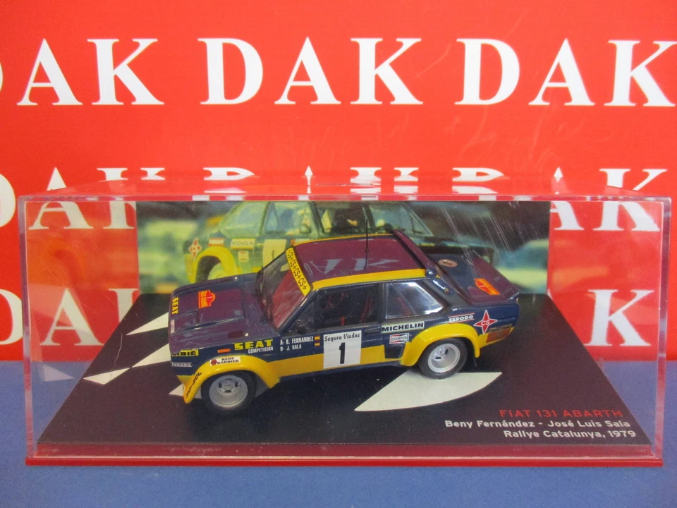 Die cast 1/43 Modellino Auto Fiat 131 Abarth Rally Catalunya 1979 B. Fernandez - Immagine 4 di 4