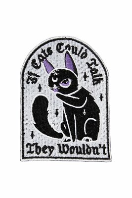 Killstar Gothic Goth Punk Aufnäher - Talk Much Patch Aufbügler Katze
