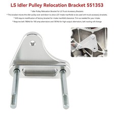 551353 Billet Idler Pulley Relocation Bracket For Chevy Truck Ls Lq4 Lq9 Lsx Us