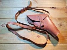 Vintage Hobson & Sons Leather Pistol Holster & Strap 1955 Military Army Officer