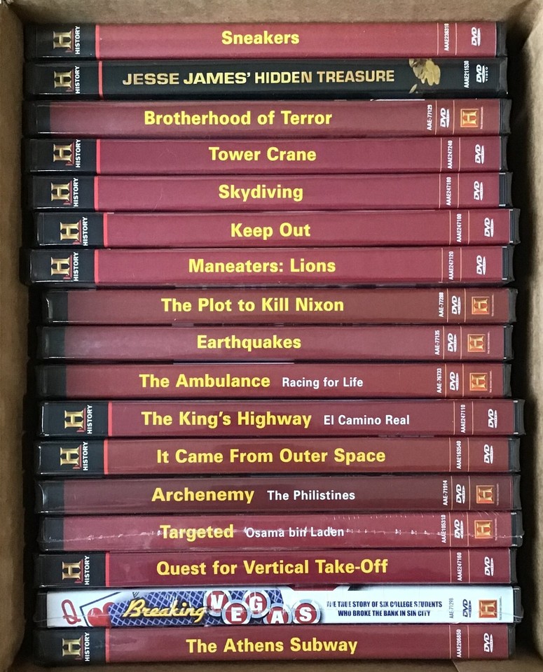 Lot Of 17 Factory Sealed History Channel DVDs DVD Wholesale