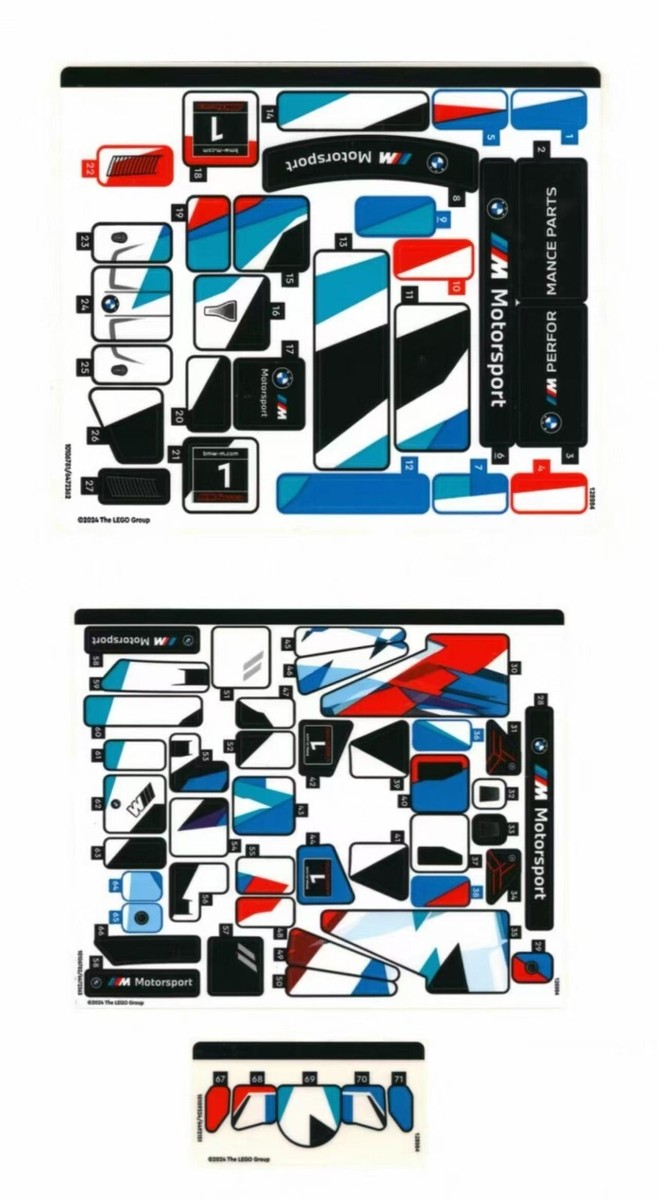LEGO SPEED CHEMPION STICKER SHEET From 76924,76922,76919,76918
