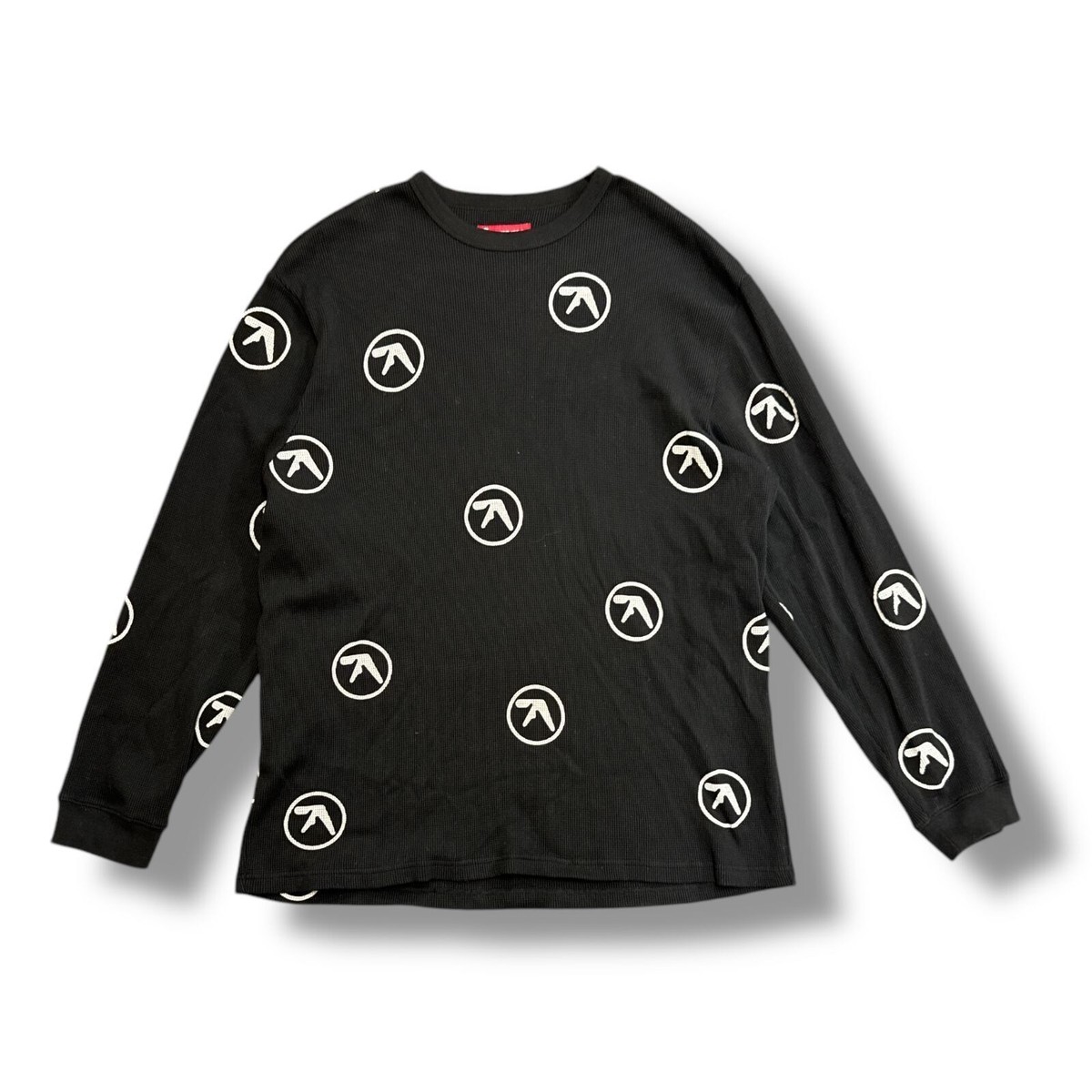 トップス Supreme/Aphex Twin Thermal Supreme Aphex Twin Thermal long sleeve T-shirt color Black