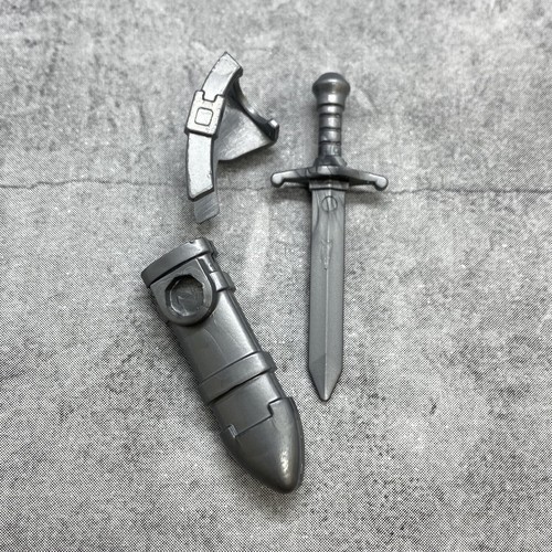 5pack Gray Sword & Sheath Blocks Weapons Accessories for Minifigures C46955 - Picture 5 of 6