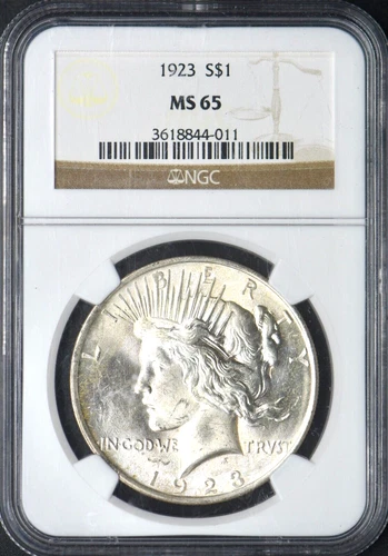 1923 Peace Silver Dollar - NGC MS65 - ✪COINGIANTS✪