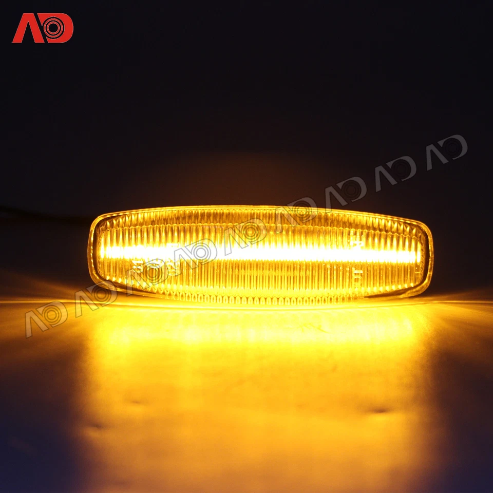 Clear Lens Amber Full LED Fender Side Marker Lights For Infiniti M35 M45 Q40 Q60 - Image 2 of 4