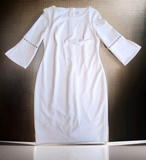 Calvin Klein NWT Pale Pink Pearl Accented Sleeves Dress Sz 12 MSRP $124.00