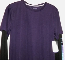 Xersion Quick-Dri Long Sleeve Performance Shirt Sz. L  14-16 Purple/Black NWT
