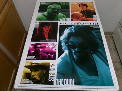 The Big Lebowski Cast Movie Poster-Published by Aquarius-27x40-THE DUDE ABIDES!!