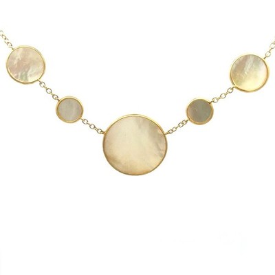 Ippolita Rock Candy Gold Necklace Mother of Pearl Circle Motifs