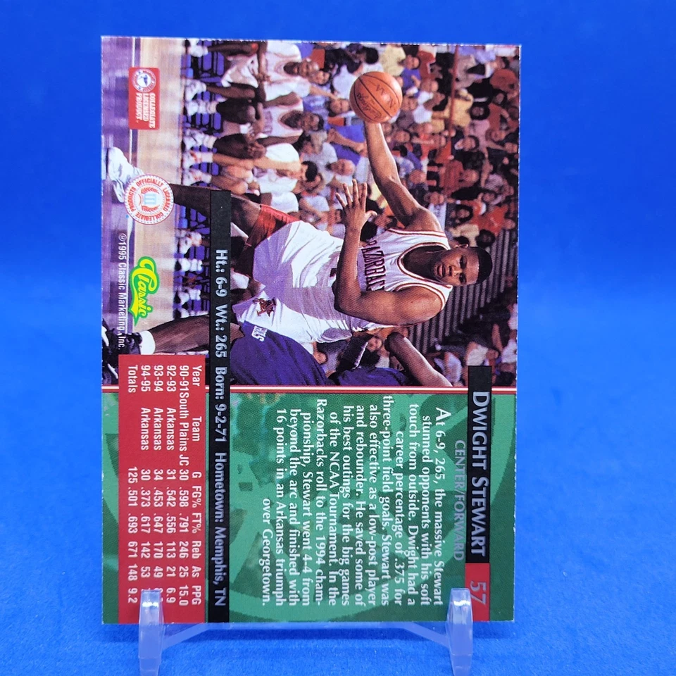 1995 Classic Rookies Auto Edition Dwight Stewart #57 - Image 2 of 2