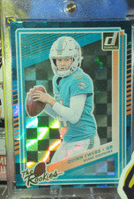 2025 Panini Donruss The Rookies Quinn Ewers Checkerboard Miami Dolphins Rookie