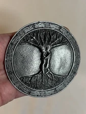 Beautiful Tree Of Life Belt Buckle By Bergamot #D-262 Silver Tone Metal USA