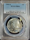 1969-S Kennedy 40% Silver Half Dollar graded PR66 by PCGS
