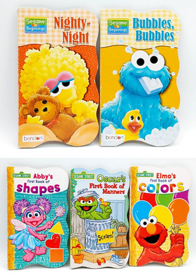 Sesame Street Beginning Children Board Book Lot of 5 Oscar, Elmo, Big Bird