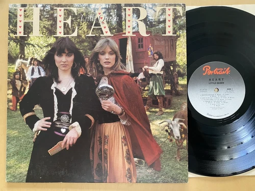 HEART LITTLE QUEEN 1977 VINYL 1ST PRESS TEXTURE COVER INNER CLASSIC HARD ROCK NM