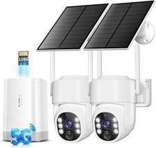 4MP Solar Powered Home Security Cameras System, 5G 2.4G Wireless Outdoor Cameras