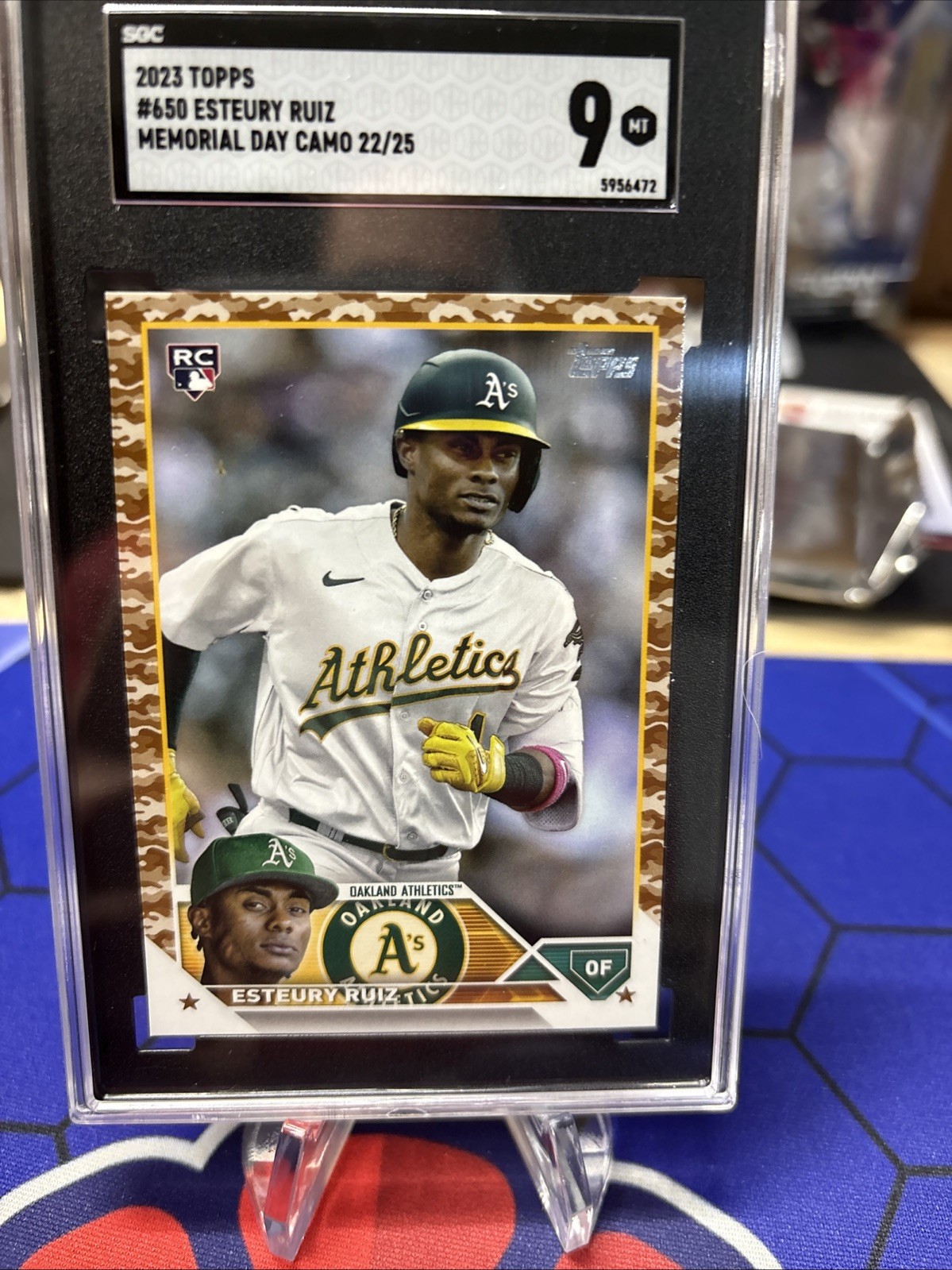 2023 Topps Series 2 Esteury Ruiz #650 Memorial Day Camo /25 (RC)