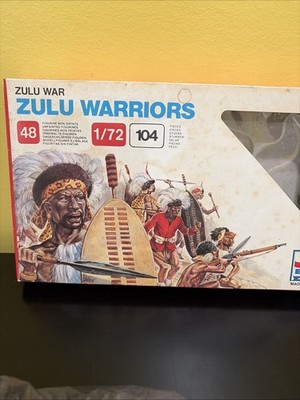 Zulu Warriors ESCI/Ertl 1/72 Scale 48 Plastic Unpainted Miniature Figures Open B