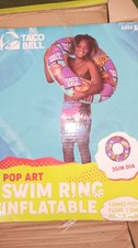 Taco Bell Pop Art Swim Ring Inflatable Pool Float 36-Inch Dia Ages 6+ Includes R