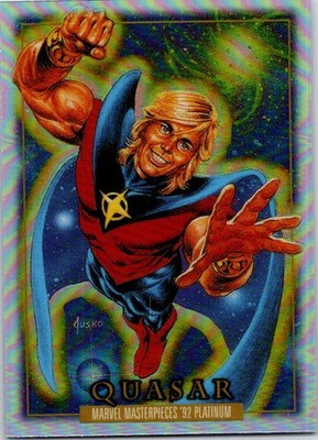2024 UD MARVEL MASTERPIECES '92 PLATINUM RAINBOW QUASAR