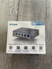 5-Port 2.5GB Unmanaged Gaming Switch with 5 x 2.5G - Multi-Gig, Network, Fanl...