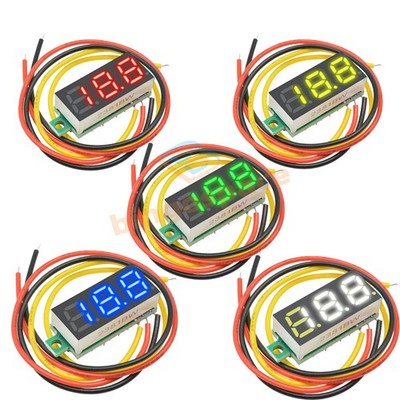 10pc DC 0-100V Mini 0.28 inch 3-Digital Voltmeter LED Voltage Panel Meter 3-Wire