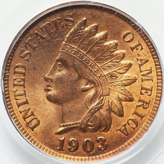 MS 64 Graded 1903 Year Indian Head Small Cents (1859-1909) for