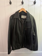 Wilsons M. Julian Leather Black Genuine Jacket Vintage Men's XL