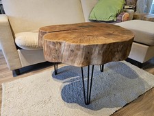 Rustic Coffee Table Heavy Wood Slab