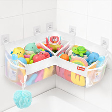 Bath Toy Storage 3 Compartment Corner Bath Toy Storage Organizer