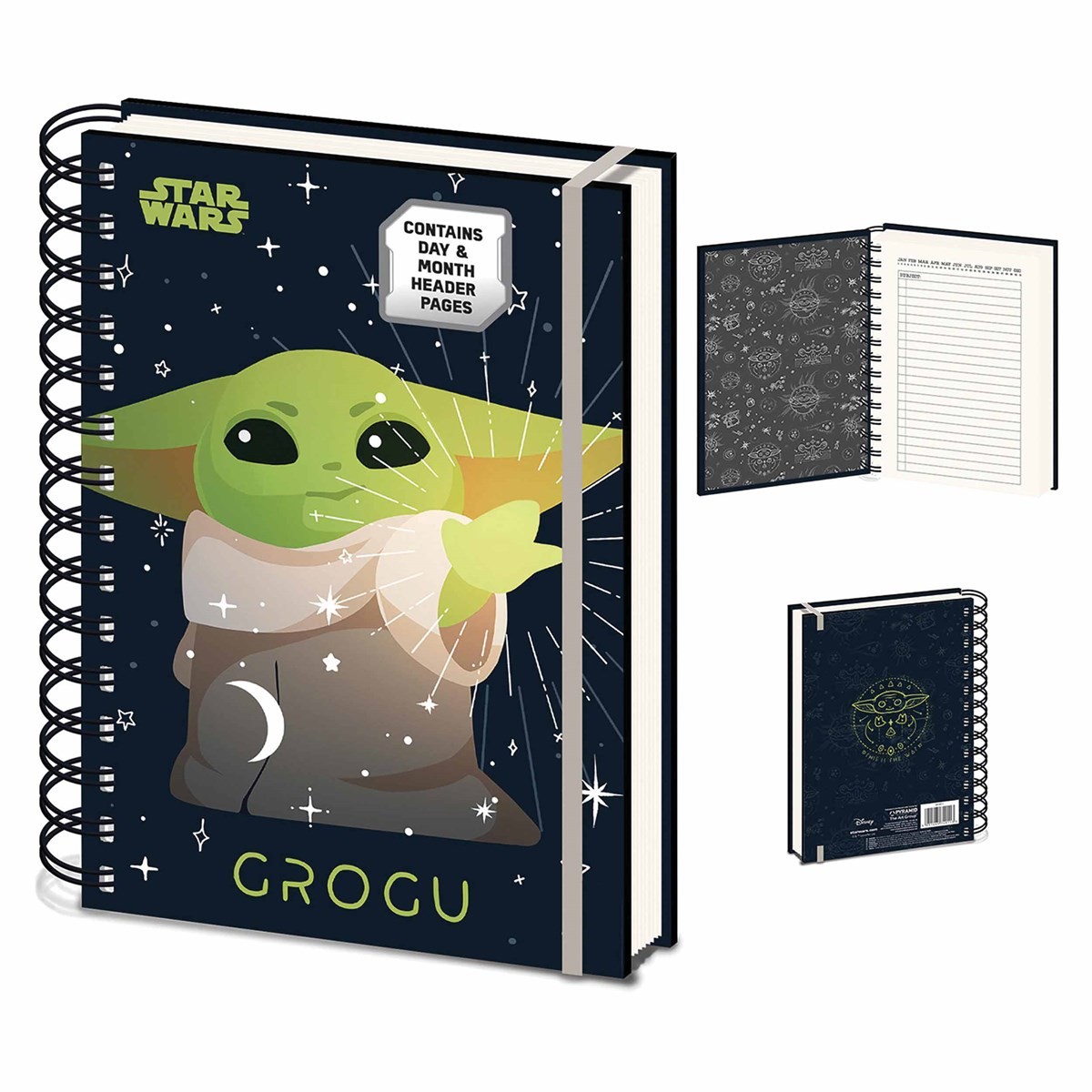 Disney Star Wars, The Mandalorian, Grogu A5 Wiro Notebook, Notebooks, Gift