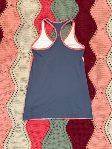 Girl's IVIVVA Pink Striped Activewear Tank Top Size 14 - Picture 3 of 3