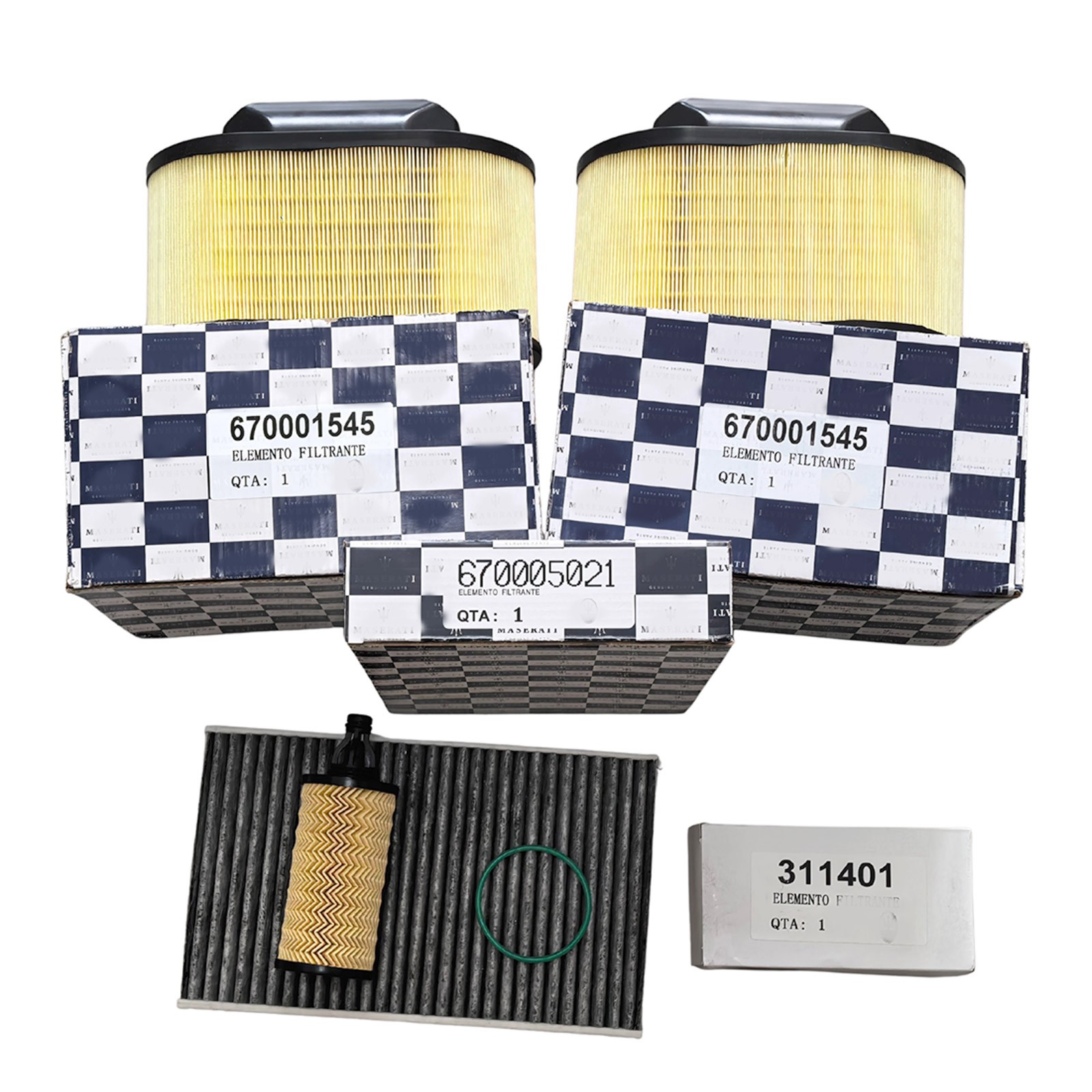 Maserati Ghibli 2017-2020 Air filters Set P/N 670001545