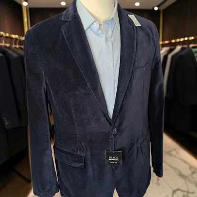 New Saks Fifth Avenue Blazer 42r Slim Navy Velvet Dinner Jacket Tuxedo - Image 1 of 4