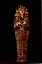 Egyptian Coffin Tutankhamun Cairo Museum Continental Postcard