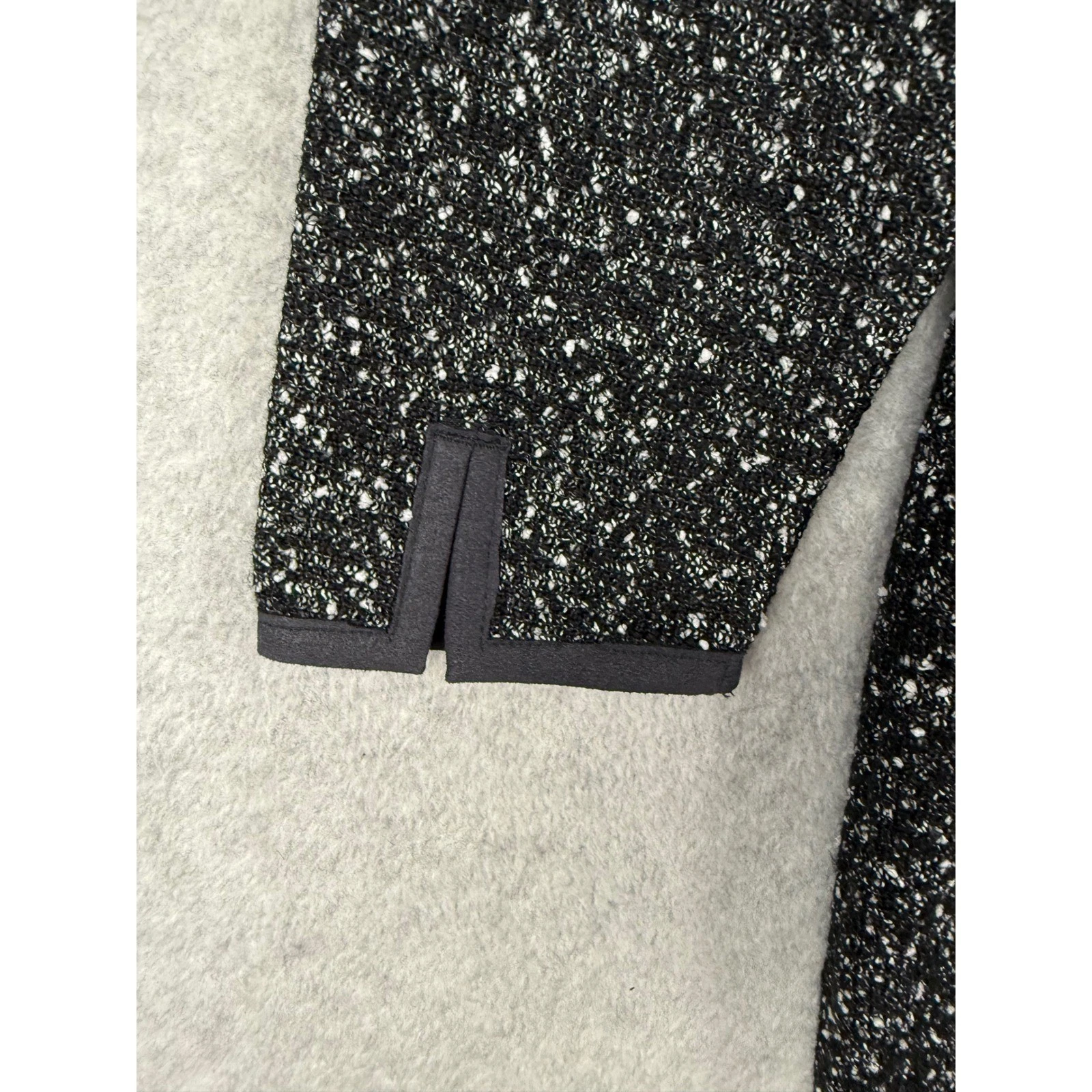 VETEMENTS Abito Talbots 12 Petite Nero Tweed Tubino Carriera Ufficio Accenti Oro Spessore