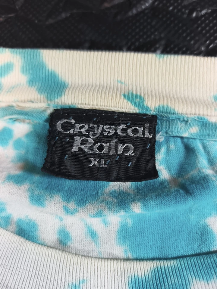 Vintage 90's Skeleton Surfer Crystal Rain Grateful Dead Style Single Stitch - Image 3 of 4