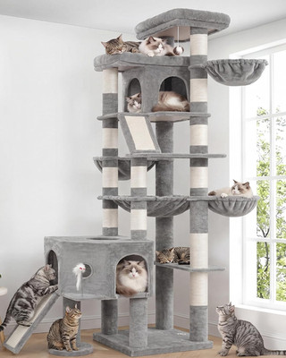 Cat Tree, 83.5'' Heavy Duty Cat Tower for Large Cats Adult with Stable Structure,