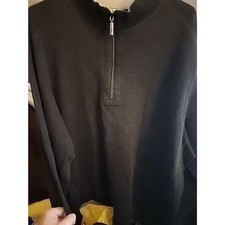 Tommy Bahama Coastal Half Zip Pullover Sweater Mens Size Large Charcoal CR2