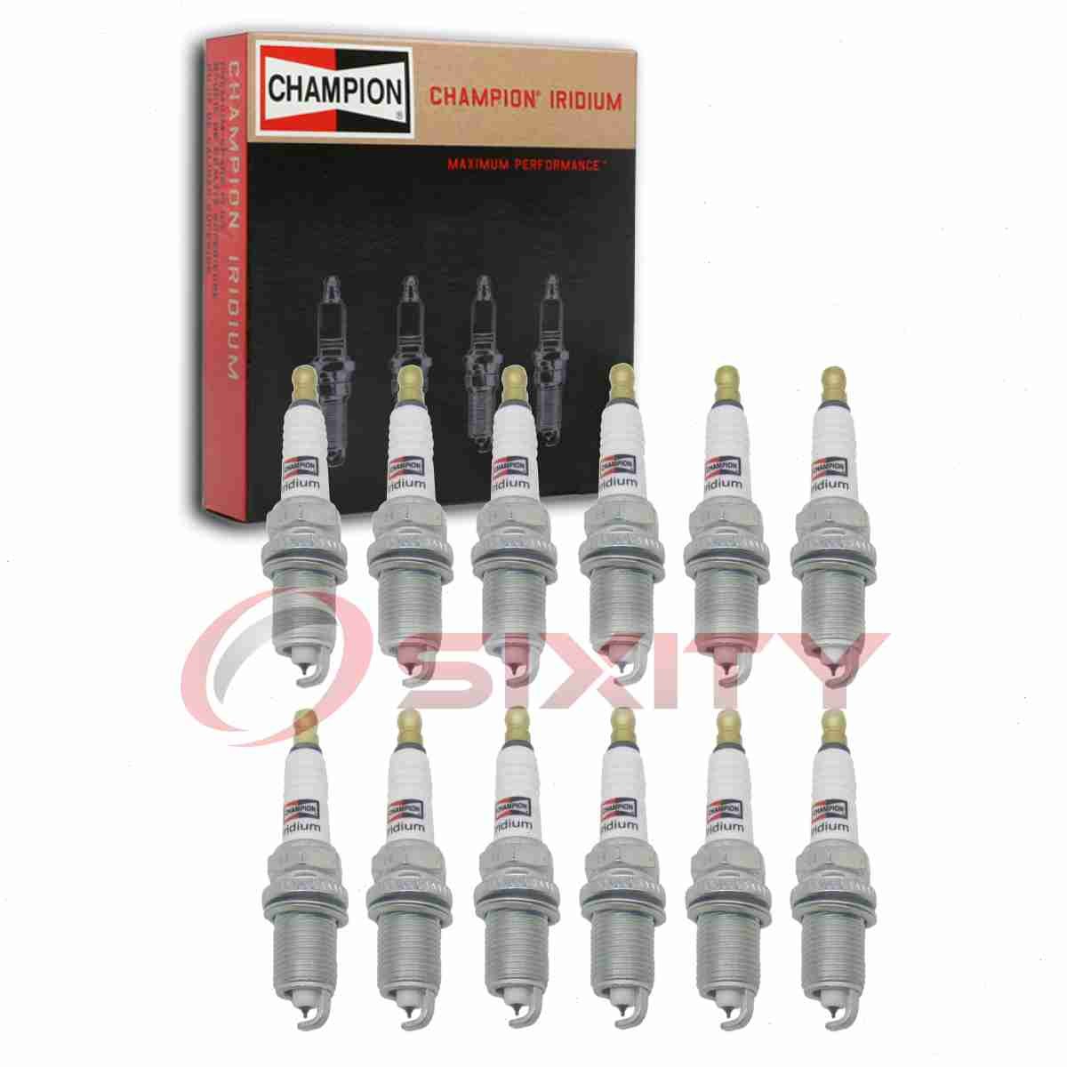 12 pc Champion Iridium Spark Plugs for 1989-1998 Porsche 911 3.6L H6 gb