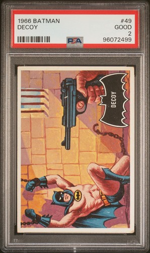 1966 Topps Batman Black Bat #49 Decoy — PSA 2
