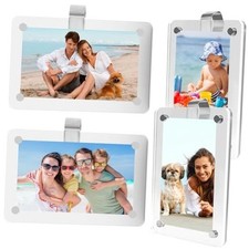 4 Pack Car Sun Visor Photo Holder, Acrylic Magnetic Personalized Photo size A