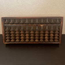 Taisho-Showa Era Antique Five-Bead Nipun Abacus, Vintage Japanese Counting Tools