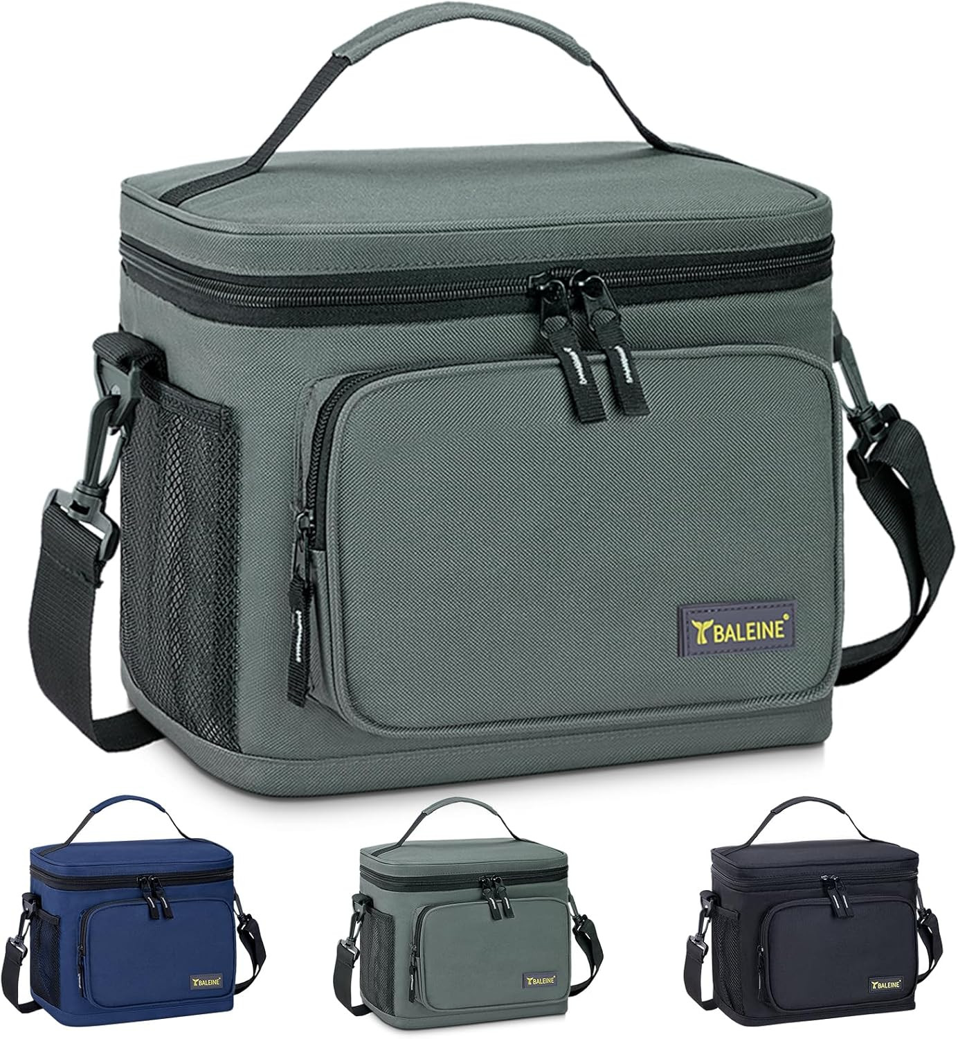 Insulated Lunch Bag for Men Women, 15 Can Leakproof Cooler Bag with Adjustable S