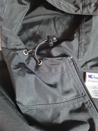 Champion Georgia Bulldog Mens 2XL Black Pullover Windbreaker Hoodie Jacket image 6
